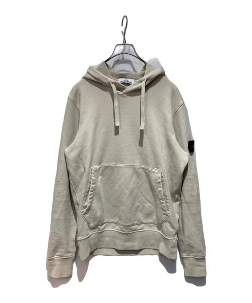 STONE ISLAND（ストーンアイランド）STONE ISLAND (ストーンアイランド) ガーメントダイ プルオーバー スウェットパーカー ベージュ サイズ:Mの古着・服飾アイテム