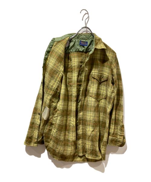 PENDLETON（ペンドルトン）PENDLETON (ペンドルトン) ウールシャツ イエロー サイズ:15 1/2の古着・服飾アイテム