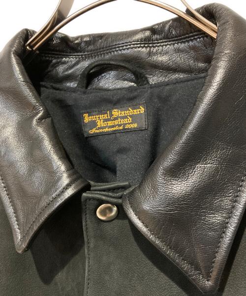 J.S HOMESTEAD（ジャーナルスタンダード ホームステッド）J.S HOMESTEAD (ジャーナルスタンダード ホームステッド) GOAT LEATHER CAR COACH JK ブラック サイズ:Mの古着・服飾アイテム