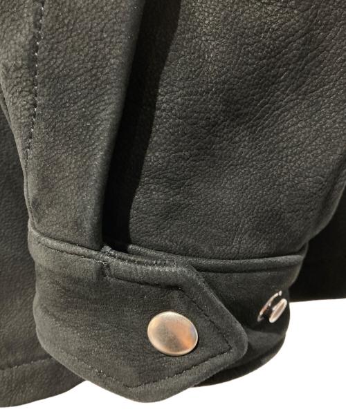 J.S HOMESTEAD（ジャーナルスタンダード ホームステッド）J.S HOMESTEAD (ジャーナルスタンダード ホームステッド) GOAT LEATHER CAR COACH JK ブラック サイズ:Mの古着・服飾アイテム