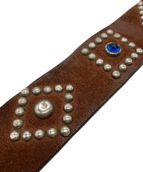 RRL（ダブルアールエル）RRL (ダブルアールエル) スタッズベルト ブラウンの古着・服飾アイテム
