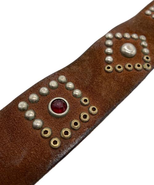 RRL（ダブルアールエル）RRL (ダブルアールエル) スタッズベルト ブラウンの古着・服飾アイテム
