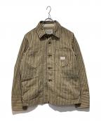 Trophy Clothingトロフィークロージング）の古着「ヒッコリーカバーオール」｜ブラウン