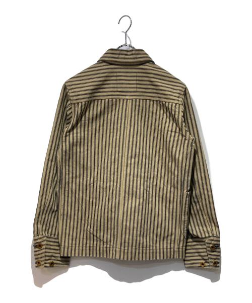 Trophy Clothing（トロフィークロージング）Trophy Clothing (トロフィークロージング) ヒッコリーカバーオール ブラウン サイズ:不明の古着・服飾アイテム