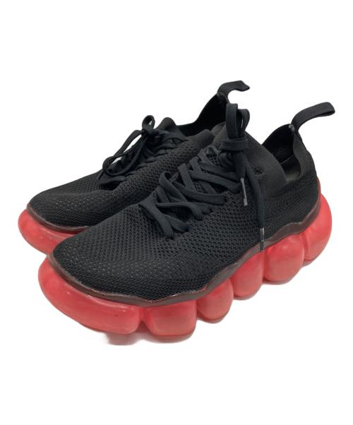 grounds（グラウンズ）grounds (グラウンズ) JEWELRY PAINT スニーカー ブラック×ピンク サイズ:6Aの古着・服飾アイテム