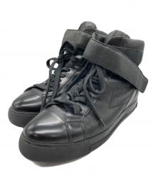 PRADA（プラダ）の古着「ハイカットレザーシューズ」｜ブラック