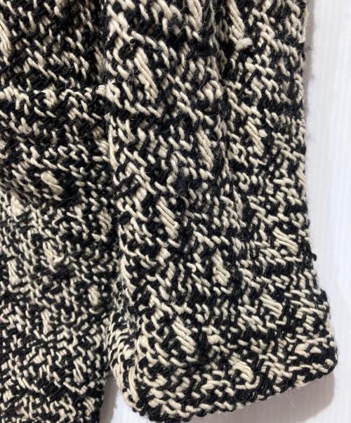 COMME des GARCONS HOMME PLUS（コムデギャルソンオムプリュス）COMME des GARCONS HOMME PLUS (コムデギャルソンオムプリュス) スタンドカラーウールジャケット ホワイト×ブラック サイズ:Lの古着・服飾アイテム