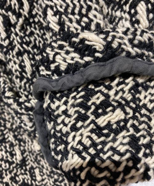 COMME des GARCONS HOMME PLUS（コムデギャルソンオムプリュス）COMME des GARCONS HOMME PLUS (コムデギャルソンオムプリュス) スタンドカラーウールジャケット ホワイト×ブラック サイズ:Lの古着・服飾アイテム