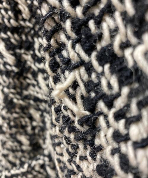 COMME des GARCONS HOMME PLUS（コムデギャルソンオムプリュス）COMME des GARCONS HOMME PLUS (コムデギャルソンオムプリュス) スタンドカラーウールジャケット ホワイト×ブラック サイズ:Lの古着・服飾アイテム