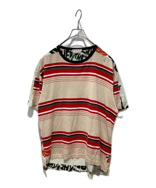 MARNI（マルニ）MARNI (マルニ) 切替プリントTシャツ ベージュ サイズ:48の古着・服飾アイテム