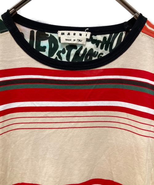 MARNI（マルニ）MARNI (マルニ) 切替プリントTシャツ ベージュ サイズ:48の古着・服飾アイテム
