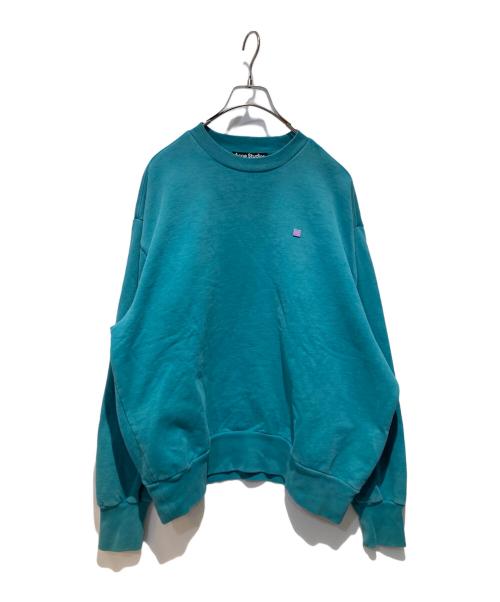 Acne studios（アクネ ストゥディオス）ACNE STUDIOS (アクネ ストゥディオス) フェイスパッチガーメントダイスウェット ブルー サイズ:Sの古着・服飾アイテム