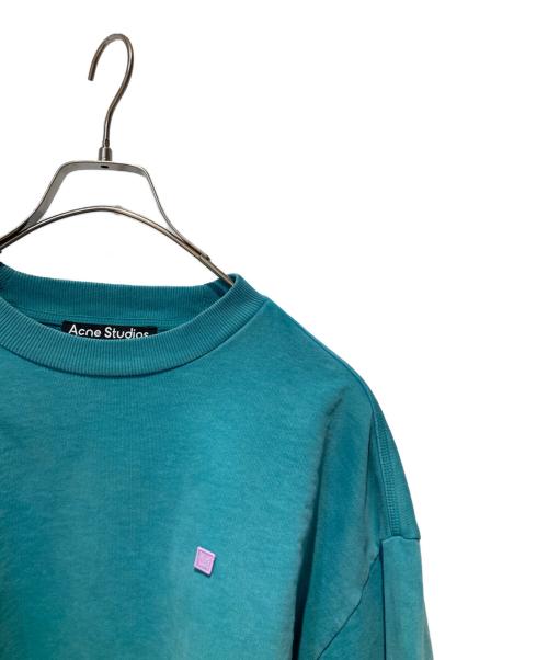 Acne studios（アクネ ストゥディオス）ACNE STUDIOS (アクネ ストゥディオス) フェイスパッチガーメントダイスウェット ブルー サイズ:Sの古着・服飾アイテム