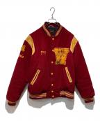 MARGUART'S SPORTSWEARマーガーツ・スポーツウェア）の古着「ウールメルトンスタジャン」｜ボルドー