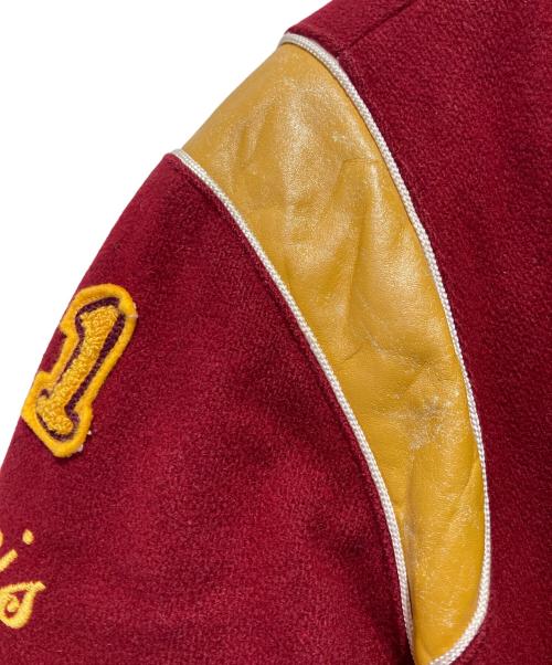 MARGUART'S SPORTSWEAR（マーガーツ・スポーツウェア）MARGUART'S SPORTSWEAR (マーガーツ・スポーツウェア) ウールメルトンスタジャン ボルドー サイズ:42の古着・服飾アイテム