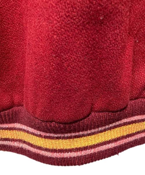 MARGUART'S SPORTSWEAR（マーガーツ・スポーツウェア）MARGUART'S SPORTSWEAR (マーガーツ・スポーツウェア) ウールメルトンスタジャン ボルドー サイズ:42の古着・服飾アイテム