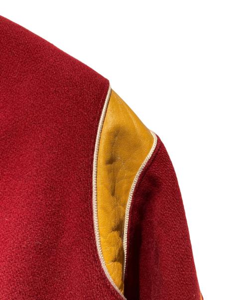 MARGUART'S SPORTSWEAR（マーガーツ・スポーツウェア）MARGUART'S SPORTSWEAR (マーガーツ・スポーツウェア) ウールメルトンスタジャン ボルドー サイズ:42の古着・服飾アイテム