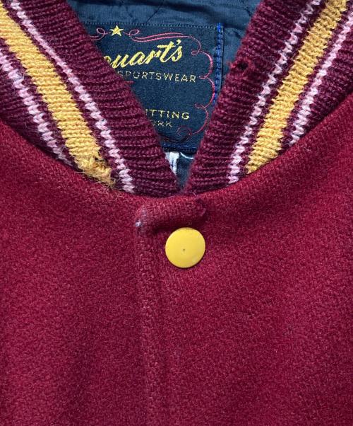 MARGUART'S SPORTSWEAR（マーガーツ・スポーツウェア）MARGUART'S SPORTSWEAR (マーガーツ・スポーツウェア) ウールメルトンスタジャン ボルドー サイズ:42の古着・服飾アイテム