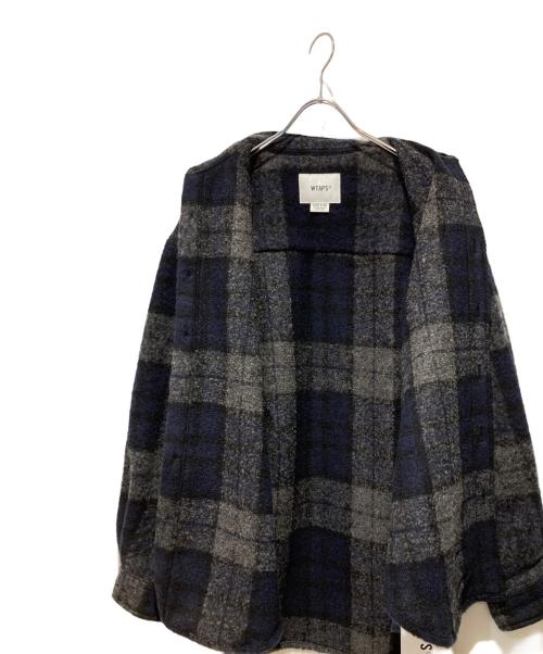 WTAPS（ダブルタップス）WTAPS (ダブルタップス) ウールチェックシャツ ネイビー サイズ:02の古着・服飾アイテム