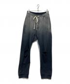 JUN NAKAYAMAジュンナカヤマ）の古着「クラッシュスウェットパンツ」｜ブラック