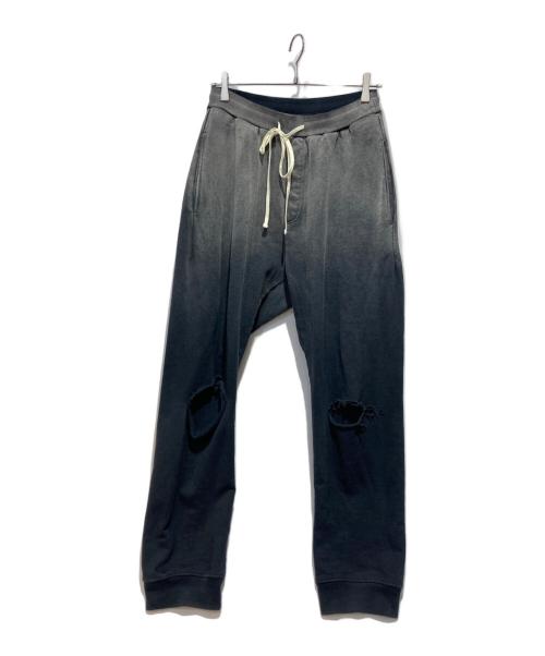 JUN NAKAYAMA（ジュンナカヤマ）jun nakayama (ジュンナカヤマ) クラッシュスウェットパンツ ブラック サイズ:Mの古着・服飾アイテム