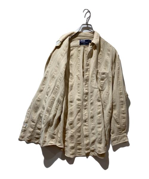 POLO RALPH LAUREN（ポロ・ラルフローレン）POLO RALPH LAUREN (ポロ・ラルフローレン) 90’s ELLIOT リネン混シャツ ベージュ サイズ:Mの古着・服飾アイテム