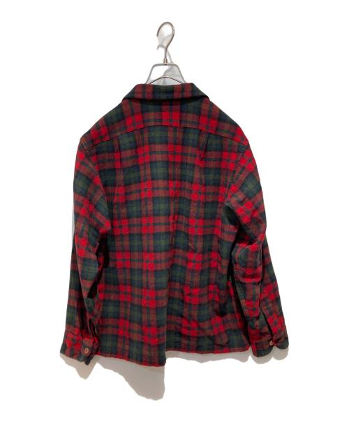 PENDLETON（ペンドルトン）PENDLETON (ペンドルトン) 60’s ボードシャツ レッド×グリーン サイズ:Ｌの古着・服飾アイテム