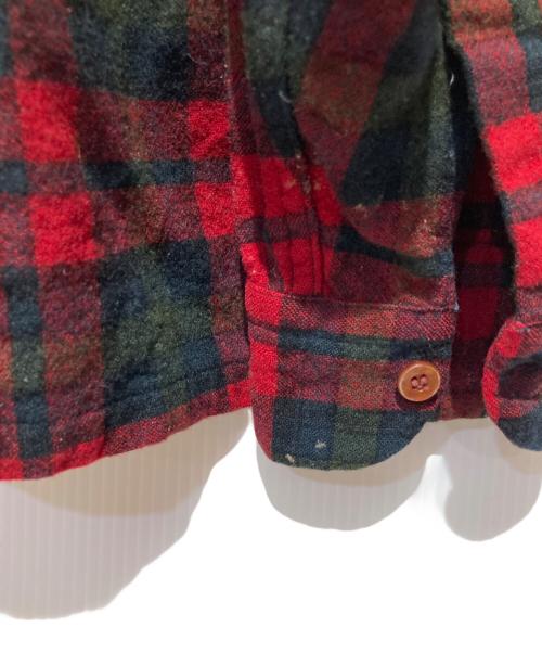 PENDLETON（ペンドルトン）PENDLETON (ペンドルトン) 60’s ボードシャツ レッド×グリーン サイズ:Ｌの古着・服飾アイテム