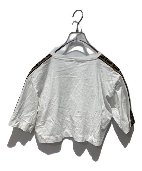FENDI（フェンディ）FENDI (フェンディ) ズッカ柄クロップドTシャツ ホワイト サイズ:XXSの古着・服飾アイテム