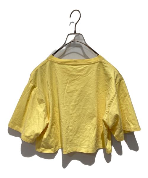 CELINE（セリーヌ）CELINE (セリーヌ) ロゴプリント クロップド クルーネック カットソー イエロー サイズ:Mの古着・服飾アイテム