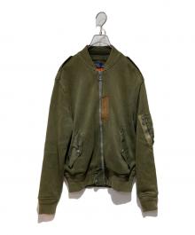POLO RALPH LAUREN（ポロ・ラルフローレン）の古着「ニットボンバージャケット」｜グリーン