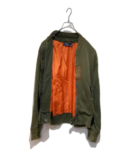 POLO RALPH LAUREN（ポロ・ラルフローレン）POLO RALPH LAUREN (ポロ・ラルフローレン) ニットボンバージャケット グリーン サイズ:Sの古着・服飾アイテム