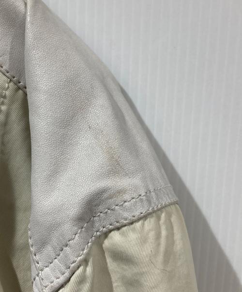 Jean Paul GAULTIER（ジャンポールゴルチェ）Jean Paul GAULTIER (ジャンポールゴルチェ) レザーブルゾン アイボリー サイズ:50の古着・服飾アイテム