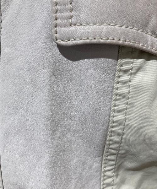 Jean Paul GAULTIER（ジャンポールゴルチェ）Jean Paul GAULTIER (ジャンポールゴルチェ) レザーブルゾン アイボリー サイズ:50の古着・服飾アイテム