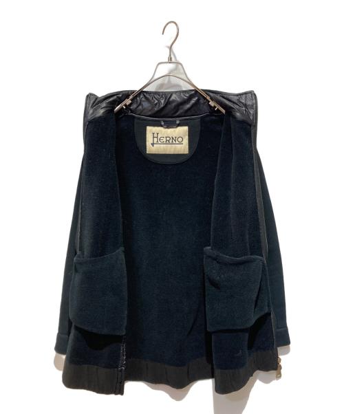 HERNO（ヘルノ）HERNO (ヘルノ) ダウン切替ジップパーカー ネイビー サイズ:42の古着・服飾アイテム
