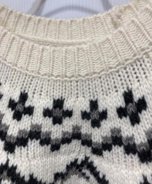 and wander（アンドワンダー）and wander (アンドワンダー) lopi knit sweater ホワイト サイズ:S/Mの古着・服飾アイテム