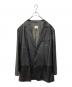 ARMANI COLLEZIONI（アルマーニ コレツィオーニ）の古着「レザーテーラードジャケット」｜ブラック
