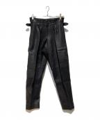 ISSEY MIYAKE MENイッセイミヤケメン）の古着「ラムレザーパンツ」｜ブラック