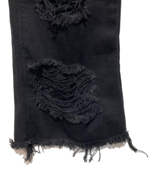 VALABASAS（バラバサス）VALABASAS (バラバサス) ダメージフレアデニム ブラック サイズ:W30の古着・服飾アイテム