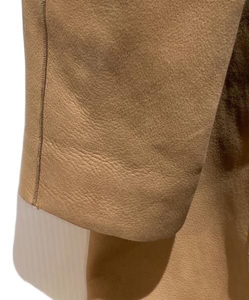 DROMe（ドローム）DROMe (ドローム) ラムレザーコート ベージュ サイズ:XSの古着・服飾アイテム