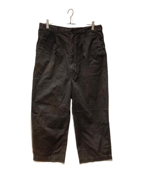 COMME des GARCONS HOMME（コムデギャルソン オム）COMME des GARCONS HOMME (コムデギャルソン オム) 後染めワイドチノスラックス ブラック サイズ:Lの古着・服飾アイテム