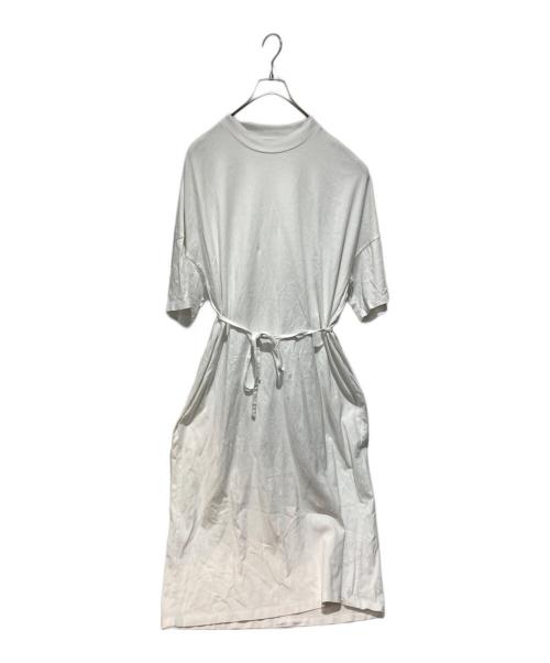 Graphpaper（グラフペーパー）Graphpaper (グラフペーパー) Fine Cotton Mock Neck Big Sleeve Dress ホワイト サイズ:00の古着・服飾アイテム