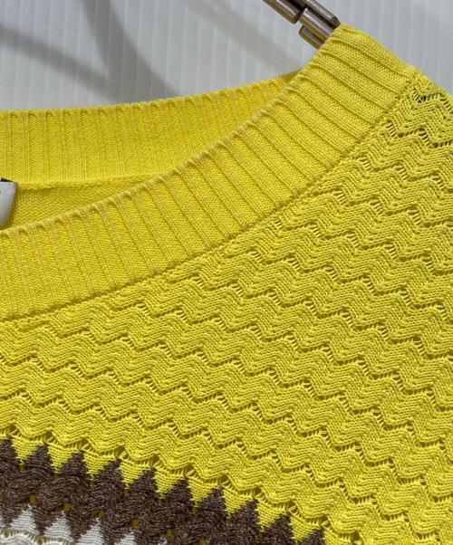 LOEWE（ロエベ）LOEWE (ロエベ) デザインニット イエロー サイズ:Sの古着・服飾アイテム