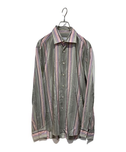 PRADA（プラダ）PRADA (プラダ) シルクシャツ グレー サイズ:43の古着・服飾アイテム