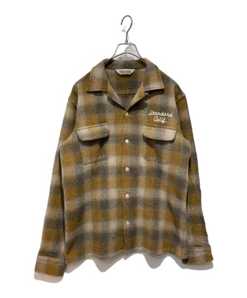 STANDARD CALIFORNIA（スタンダードカリフォルニア）STANDARD CALIFORNIA (スタンダードカリフォルニア) SD Wool Check Shirt イエロー サイズ:Ｌの古着・服飾アイテム
