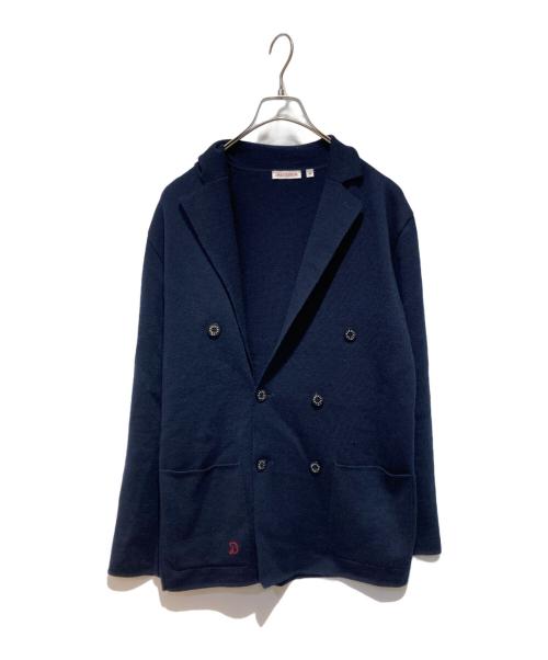 DRESSTERIOR（ドレステリア）DRESSTERIOR (ドレステリア) ダブルブレスト ニットジャケット ネイビー サイズ:Mの古着・服飾アイテム