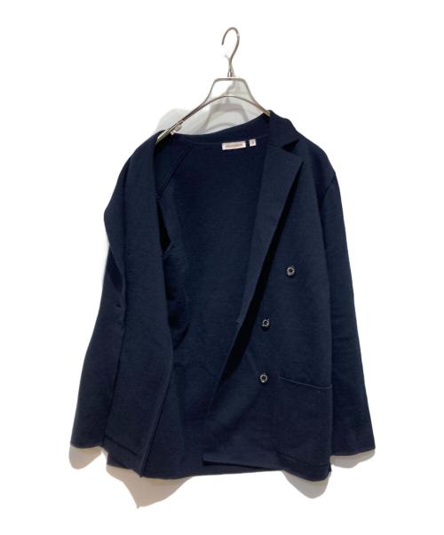 DRESSTERIOR（ドレステリア）DRESSTERIOR (ドレステリア) ダブルブレスト ニットジャケット ネイビー サイズ:Mの古着・服飾アイテム