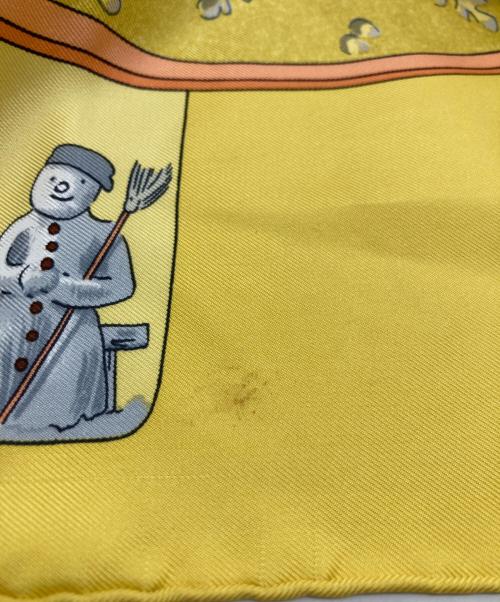 HERMES（エルメス）HERMES (エルメス) シルクスカーフ イエローの古着・服飾アイテム