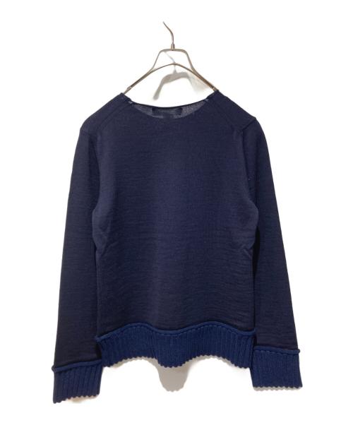 COMME des GARCONS SHIRT（コムデギャルソンシャツ）COMME des GARCONS SHIRT (コムデギャルソンシャツ) プリントニット ネイビー サイズ:Sの古着・服飾アイテム