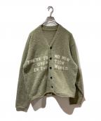 GUELL MASTARDグエルマスタード）の古着「Shaggy Knit Cardigan」｜オリーブ